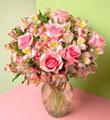 Dreamland Pink (10) Bouquet - With Vase