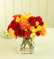 Sundrenched Rose Bouquet with Vase