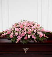 funeral flowers, sympathy flowers, The FTD� Sweetly Rest� Casket Spray