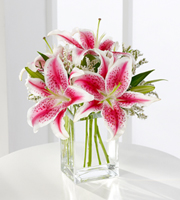 funeral flowers, sympathy flowers, The FTD� Pink Lily Bouquet