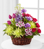 funeral flowers, sympathy flowers, The FTD� Truly Loved� Basket