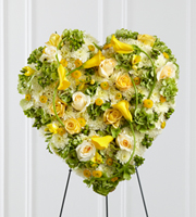 funeral flowers, sympathy flowers, The FTD� Glowing Ray� Standing Heart