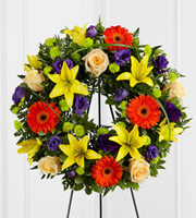 funeral flowers, sympathy flowers, The FTD� Radiant Remembrance� Wreath