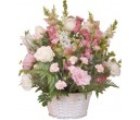 Pink Flowers Garden Basket